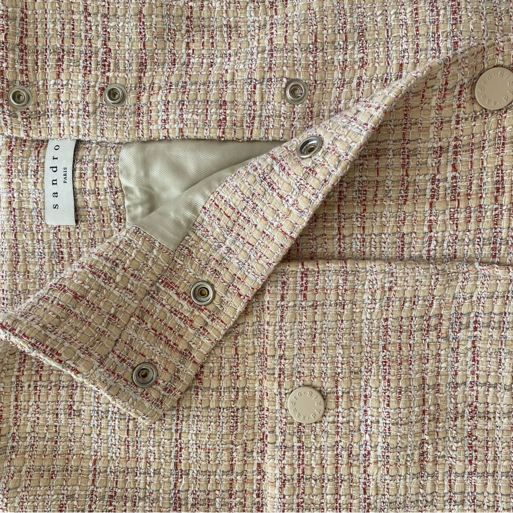 Sandro Agatha Boucle Tweed A-Line Mini Skirt - Picture 8 of 9